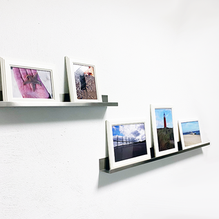 Versandmetall Cimaise longue (150 cm) en acier inoxydable V2, tableau photo, étagère à épices, en acier inoxydable de haute qualité avec fixation dissimulée, rectifiée des deux côtés (grain 320)