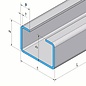 Versandmetall  Sonder Versandmetall C-Profil Edelstahl  V4A Höhe 20mm Breite 30 mm Länge 1500 mm,Blechstärke 1,5mm
