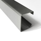 Versandmetall Speciale verzending metalen C-profiel roestvrij staal V4A hoogte 20mm breedte 30mm lengte 1500mm, plaatdikte 1,5mm