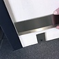 Versandmetall Voordeelset 120 meter (48 x 2500 mm) SLF-2, 60 mm hoog basisprofiel van RVS, met sponning voor eenvoudige bevestiging, oppervlak aan één zijde met slijpkorrel 320 incl. 300 stuks houder/steun voor SLF - Copy
