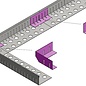 Versandmetall Sonderset ( 4tlg. ) Kiesfangleiste  mit Falz  - Edelstahl – ungelocht –90° gekantet. H=120mm B=100mm 1xL=820mm 1xL=1420mm 1xL=1500mm 1x Inneneckverbinder zum kleben/nieten