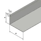 Versandmetall Jeu spécial (4 pièces) bande d'arrêt de gravier avec pli - acier inoxydable - non perforé - plié à 90°. H = 120 mm L = 100 mm 1 x L = 820 mm 1 x L = 1420 mm 1 x L = 1500 mm 1 connecteur d'angle interne pour collage/rivetage