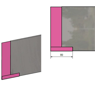 Versandmetall Connecteur pour bordure de pelouse stable en bandes de gravier avec pli en aluminium anthracite 160-250 mm de hauteur - Copie
