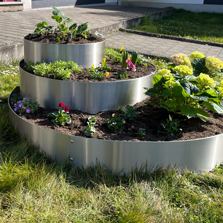 Versandmetall - 3 plantenringen van roestvrij staal, diameter 47cm, 63cm en 94cm