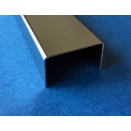 Versandmetall -Set 10 Stück Edelstahl U Profile ,spiegel poliert  Blechstärke 1mm ,maß 13,8x10,2x13,8 mm,Länge 2130mm