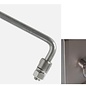 Versandmetall - Speciale set van 5 roestvrijstalen bakken met deksels, { R1 } 1,5 mm, buitenslijping K320 560x230 mm hoogte 120 mm, met 2 opvouwbare handgrepen en een handgreep bovenop