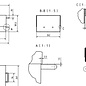 Versandmetall Sonder Edelstahlwanne mit Deckel, { R1 } 1,5mm, Außen  Schliff K320  Unterteil ( Wanne ) 465x262mm Höhe 115mm, Deckel 400x267mm Höhe 66,5mm