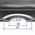 Versandmetall RESTERENDE VOORRAAD douchebak van roestvrij staal, douchebak {R3} 1,5 mm, INTERNE slijping K320, 800x800 mm, hoogte 20 mm, 1 afvoerhoek