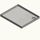 Versandmetall Receveur de douche en acier inoxydable, receveur de douche { R3 } 1,5 mm, meulage INTÉRIEUR K320, 550x700 mm, hauteur 50 mm, 1 bonde d'angle
