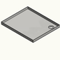 Versandmetall Edelstahl Duschwanne, Duschtasse { R3 } 1,5mm, INNEN  Schliff K320, 550x700mm, Höhe 50mm, 1 Abläuf in der Ecke