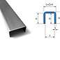 Versandmetall  Speciale set U-profiel roestvrij staal BINNENAFMETINGEN axcxb 20x21x20mm, 15 stuks 2500mm, 14x1600mm, 6 stuks profiel voor glasdikte 17,52mm, 24x20x24mm, lengte 2500mm, 1 stuk speciale hoek gelast, 45° verstek 90° hoek 2x500mm 24x20x24mm, alles gemaakt v