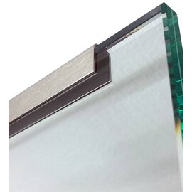 Versandmetall Set van 17 U-profielen van geborsteld roestvrij staal, korrel 320, tweesnijdend, materiaaldikte 1,0 mm, axcxb12x10x12 mm, binnenmaat 8 mm, lengte 1250 mm