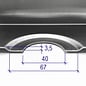 Versandmetall Edelstahl Duschwanne, Duschtasse  1,5mm  umlaufender Rand 3x 20 +1x40mm, INNEN  Schliff K320, Tiefe ab  500 mm, Breite  ab  600 mm, 1 oder 2 Ablaufbohrungen, verschiedene Höhen