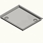 Versandmetall Edelstahl Duschwanne, Duschtasse  1,5mm  umlaufender Rand 3x 20 +1x40mm, INNEN  Schliff K320, Tiefe ab  500 mm, Breite  ab  600 mm, 1 oder 2 Ablaufbohrungen, verschiedene Höhen