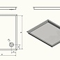 Versandmetall Edelstahl Duschwanne, Duschtasse  1,5mm  umlaufender Rand 3x 20 +1x40mm, INNEN  Schliff K320, Tiefe ab  500 mm, Breite  ab  600 mm, 1 oder 2 Ablaufbohrungen, verschiedene Höhen