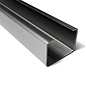 Versandmetall RESTPOSTEN [W] C-Profil aus Edelstahl gebürstet Höhe 30mm Breite c= 40mm  Länge 2000 mm ,Blechstärke 1mm