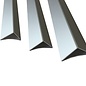 Versandmetall RESTERENDE VOORRAAD [13B] Set van 2 aluminium hoeken, natuurlijk geanodiseerd, gelijkbenig 90° gebogen, zichtbare zijde buiten 10x10 mm, materiaaldikte: 1,0 mm, lengte 1500 mm