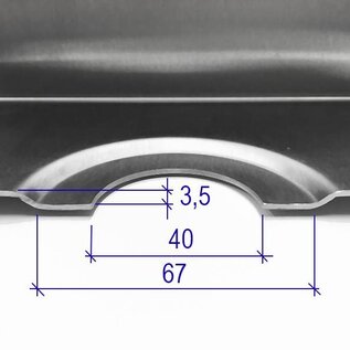 Versandmetall Resterende voorraad: douchebak van roestvrij staal, douchebak 1,5 mm, INTERN geslepen K320 { R1 } V4A, diepte 500 mm, breedte 800 mm, hoogte 30 mm