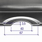 Versandmetall Resterende voorraad: douchebak van roestvrij staal, douchebak 1,5 mm, INTERN geslepen K320 { R1 } V4A, diepte 500 mm, breedte 800 mm, hoogte 30 mm
