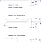 Versandmetall -Ensemble (26 pièces) profilés en U en acier inoxydable EXTÉRIEUR grain 320 1,5 mm axcxb 15x18x15 mm profilés sciés à onglet, pour 4 cadres extérieurs 8x1519 mm, 8x2940 mm (fendus) et 1 cadre intérieur 6x650 mm, 4x325 mm