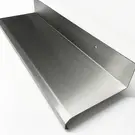 Versandmetall RESTPOSTEN Stabiles Edelstahlbord Edelstahl Küchenregal edel geschliffen Korn 320 ( sichtbaren Seite ) Variante 3 , Materialstärke 1,5mm, Länge 1500 mm, Abmessungen gem Skizze