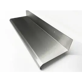 Versandmetall RESTPOSTEN Stabiles Edelstahlbord Edelstahl Küchenregal edel geschliffen Korn 320 ( sichtbaren Seite ) Variante 3 , Materialstärke 1,5mm, Länge 1500 mm, Abmessungen gem Skizze