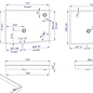 Versandmetall Sonder - Edelstahl Duschwanne, Duschtasse { R3A } 1,5mm , INNEN Schliff K320, Maße inkl. Rand: 769x585mm, Höhe 65mm,umlaufenden Rand 16mm, 2 Ablaufbohrungen