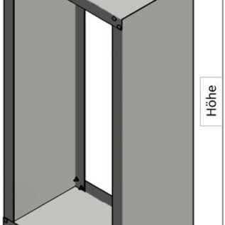 Versandmetall Speciaal brandhoutrek module 1,5mm roestvrij staal, geborstelde/geslepen nerf 320 -400mm diep, 990x1240mm - bouwpakket