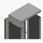 Versandmetall Speciaal brandhoutrek module 1,5mm roestvrij staal, geborstelde/geslepen nerf 320 -400mm diep, 990x1240mm - bouwpakket