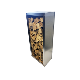 Versandmetall Speciaal brandhoutrek module 1,5mm roestvrij staal, geborstelde/geslepen nerf 320 -400mm diep, 990x1240mm - bouwpakket