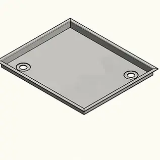 Versandmetall r roestvrijstalen douchebak, douchebak { R3A } 1,5 mm rondom 20 mm, diepte 660 mm, breedte 760 mm, (buitenmaat) hoogte 50 mm, 2 afvoergaten diagonaal