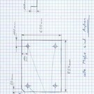 Versandmetall Sonder Edelstahl Duschwanne, Duschtasse { R1/} 1,5mm, INNEN Schliff K320, 854x650mm  4 Ablaufbohrung nach Skizze , Höhe 100mm  ,Ablauf 100x100mm
