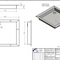 Versandmetall Receveur de douche spécial en acier inoxydable, receveur de douche {R1/3A-1} 1,5 mm, meulage INTÉRIEUR K320, profondeur 630 mm, largeur 590 mm, 1 trou d'évacuation pour siphon 35 mm, dans l'angle, hauteur 80 mm, bord 2 côtés 45 mm, 2 côtés 60 mm fabriqué