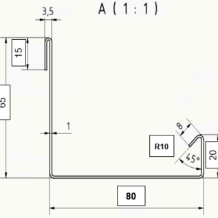 Versandmetall Cimaise longue (150 cm) en acier inoxydable V2, tableau photo, étagère à épices, en acier inoxydable de haute qualité avec fixation dissimulée, rectifiée des deux côtés (grain 320)