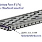 Versandmetall  Sonderset  Aluminium Drainagerinnen Form Fx2 mit Bodenlochung ,Einlaufbreite 150mm Form F inkl.Edelstahl Schlitzroste 1 St . 1000mm, 12 Stück 2000mm ,7 St.Verbinder, 15 St. Endstücke