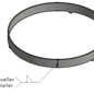 Versandmetall Anneau Wog, diamètre 520 mm, en acier inoxydable poli, hauteur 50 + 10 mm.