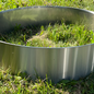 Versandmetall Anneau de plantation en acier inoxydable (V2A) en 2 parties, diamètre 1260 mm, bordure de pelouse ronde avec pli, anneau pré-cintré en demi-coquille, hauteur 20 cm