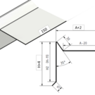Versandmetall Ortgangblech-Verbinder aus 1,0mm Aluminium Oberfläche Roh mit SFO 150mm lang