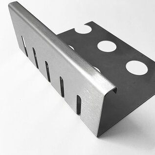 Versandmetall Speciale set roestvrijstalen grindstopperstrips, geperforeerd, 90° gebogen, afmetingen 80-120 mm, 13 meter (6x2000 mm, 1x1000 mm), 6 verbindingsstukken