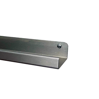 Versandmetall Porte-photos sur mesure, étagère à photos, porte-épices en acier inoxydable, profondeur d'environ 100 mm, poli sur les deux faces (grain 320), longueur 1,2 m (1200 mm)