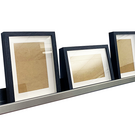 Versandmetall Op maat gemaakte fotolijst, fotoplank, kruidenrek van roestvrij staal, ca. 100 mm diep, aan beide zijden geslepen (korrelgrootte 320), lengte 1,2 m (1200 mm).