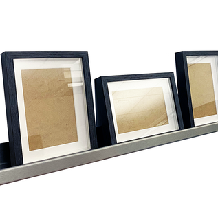 Versandmetall Op maat gemaakte fotolijst, fotoplank, kruidenrek van roestvrij staal, ca. 100 mm diep, aan beide zijden geslepen (korrelgrootte 320), lengte 1,2 m (1200 mm).