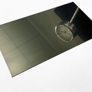 Ensemble de 3 pièces prédécoupées de 420 x 280 mm (42 x 28 cm) en tôle d'acier inoxydable 2R (3D) de 1,0 mm d'épaisseur, finition miroir/brillante.
