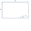 Versandmetall Receveur de douche sur mesure en acier inoxydable {R3A} 1,5 mm, finition intérieure K320, dimensions 600 x 800 mm, plus 20 mm de marge, hauteur 50 mm, selon le schéma.