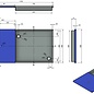 Versandmetall Receveur de douche en acier inoxydable, 2 pièces {R4A}, épaisseur 1,5 mm, finition intérieure K320, dimensions 700 x 1159 mm, hauteur 81 mm, 2 trous d'évacuation, conforme au dessin