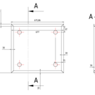 Versandmetall Sonder - Edelstahl Duschwanne, Duschtasse { R3A } 1,5mm , INNEN Schliff K320, Maße 676x647mm, inkl. 30mm umlaufender Rand, Höhe 30mm, nach Skizze