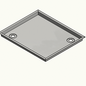Versandmetall Receveur de douche spécial en acier inoxydable {R3A} 1,5 mm, finition intérieure brossée K320, dimensions 550 x 550 mm, plus un rebord de 20 mm, hauteur 45 mm