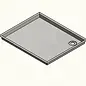 Versandmetall Speciaal - Douchebak van roestvrij staal, douchebodem {R3A} 1,5 mm, binnenzijde K320 geborstelde afwerking, afmetingen 600x700 mm, 20 mm rand, hoogte 25 mm