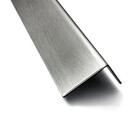 Versandmetall Sonderwinkel,Edelstahl gebürstet Korn 320, Blechstärke 1mm ,Maß 120x220mm,Länge 254mm