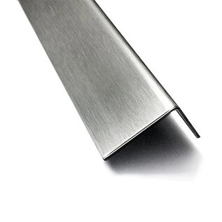 Versandmetall Sonderwinkel,Edelstahl gebürstet Korn 320, Blechstärke 1mm ,Maß 120x220mm,Länge 254mm
